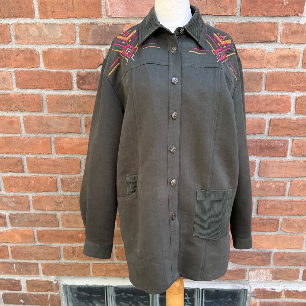 City Girls sport western embroidered button up lightweight jacket